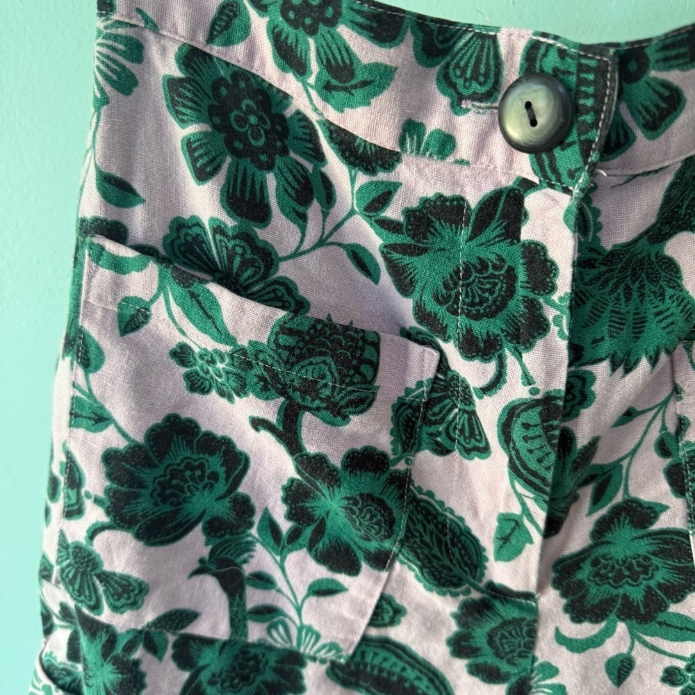 Anthropologie Corey Lynn Calter Gardenia Shorts Floral Elastic Waist Size Small - Picture 6 of 12